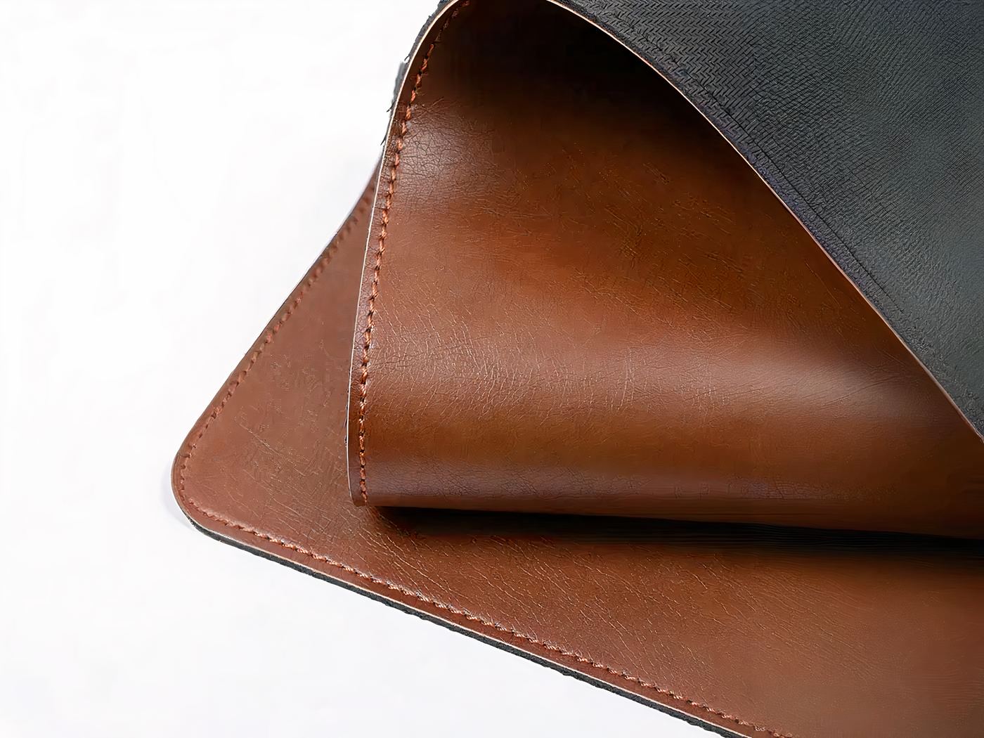 Grand tapis de souris en cuir PU et daim